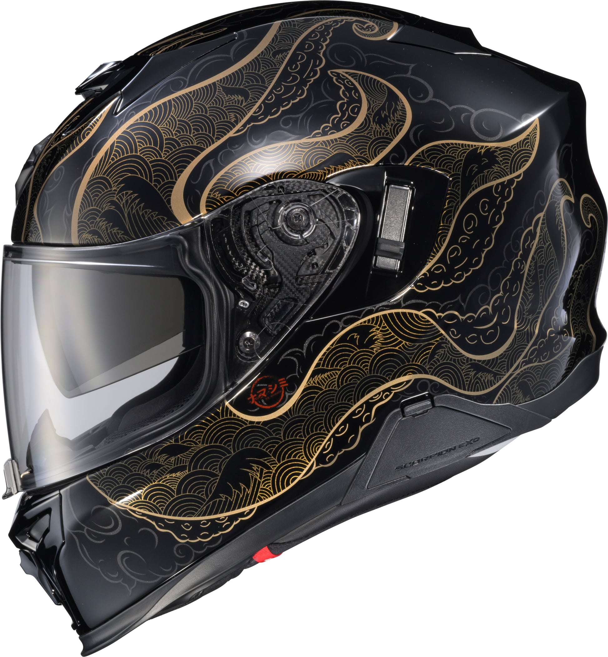 SCORPION EXO T520 Nama-Shimi Full-Face Helmet – Large, Black/Gold