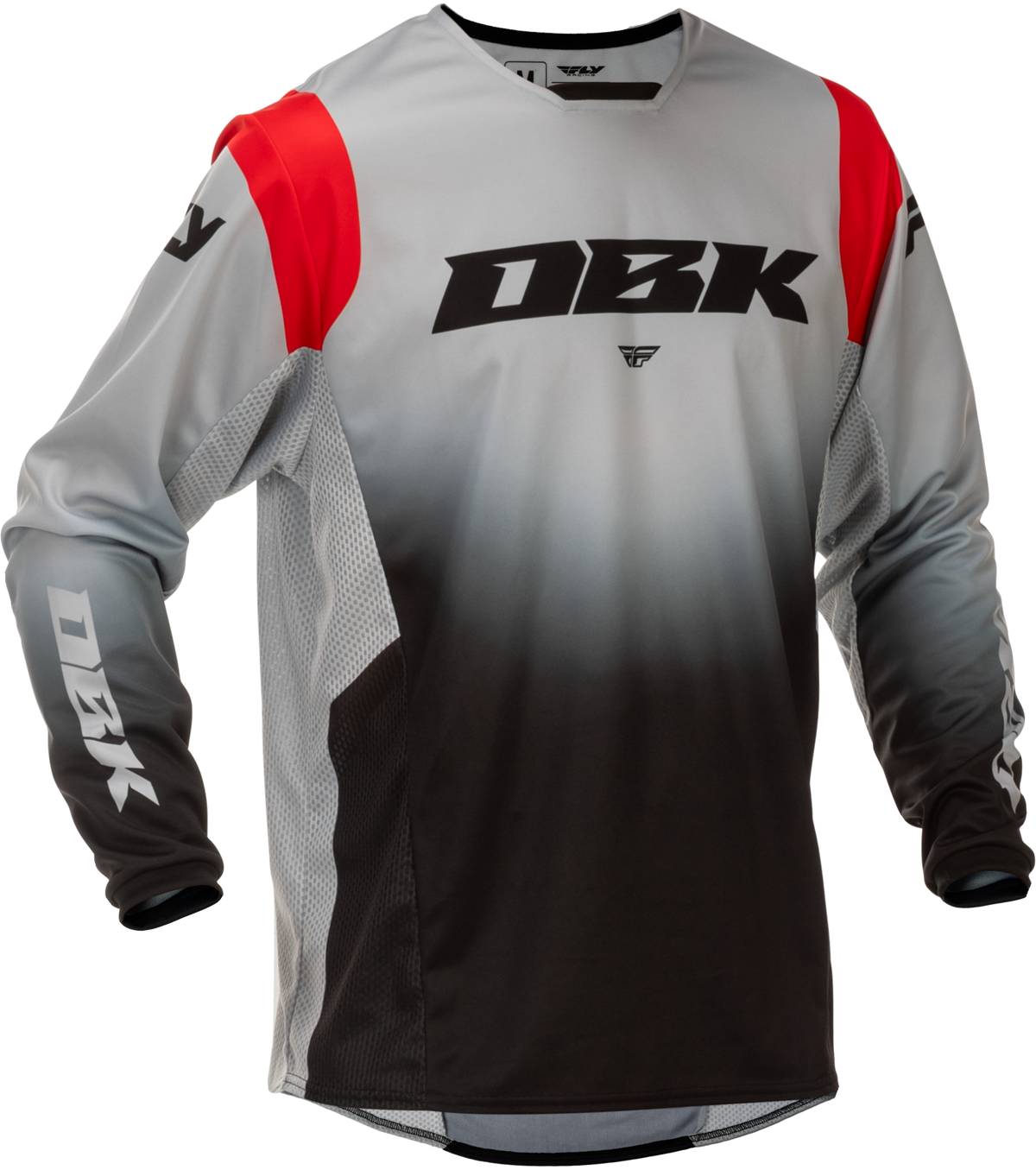 Fly Racing Kinetic Dbk Offroad Jersey - X-Large Grey, Black & Red