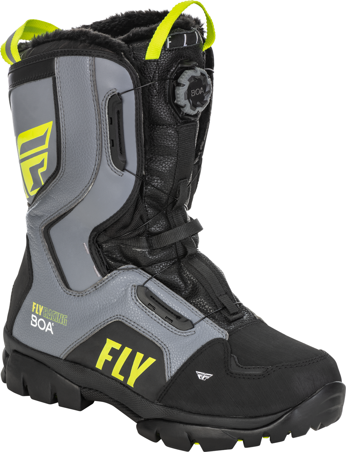 Fly Racing Marker Boa Boot Black/Grey/Hi-Vis Yellow US 15 – Snow Motorcycle & Off-Road Boots
