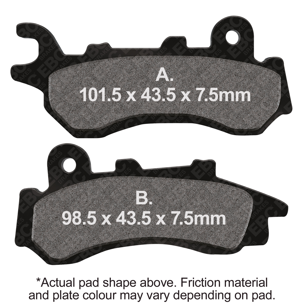 EBC Brakes SFA723 Organic Scooter Brake Pads - Reliable Street Performance