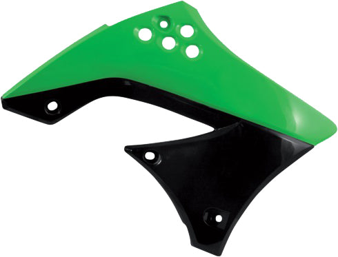 ACERBIS Radiator Shrouds for Kawasaki KX450F 2009-2011 – Green and Black Offroad Body Replacement Parts