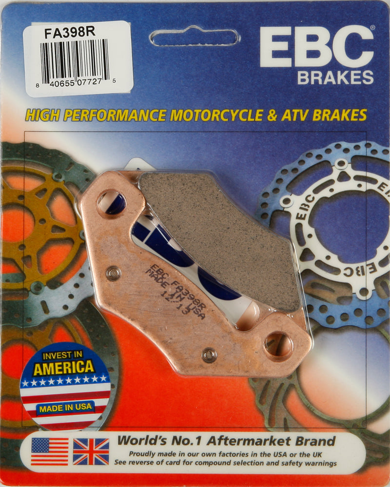EBC FA398R Brake Pads for Can-Am DS 450 ATV/UTV - Reliable Stopping Power and Durability