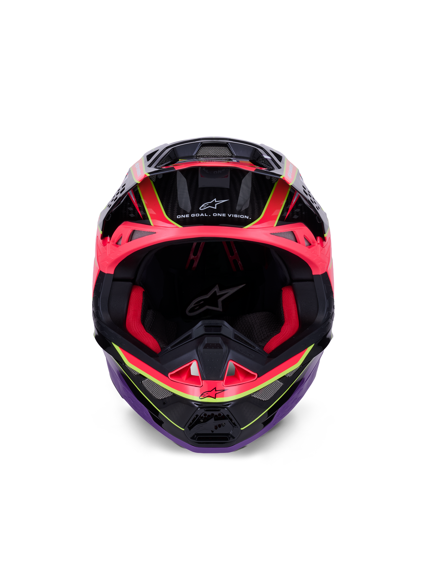Alpinestars Supertech S M10 Era Helmet - Small Pink, Violet, and Yellow Fluo Gloss Finish