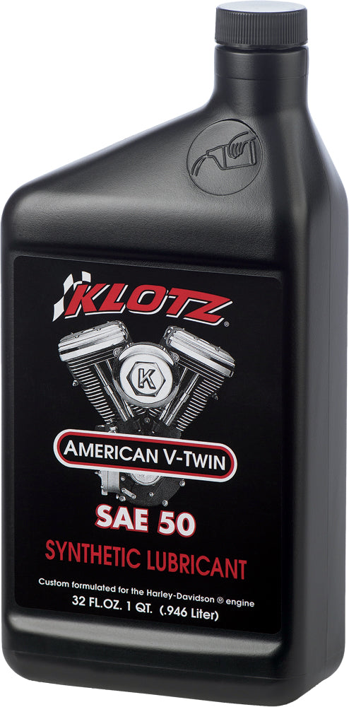 KLOTZ Synthetic Lubricant 50W Engine Oil for Harley-Davidson Pre-Evolution Engines – 1 Quart