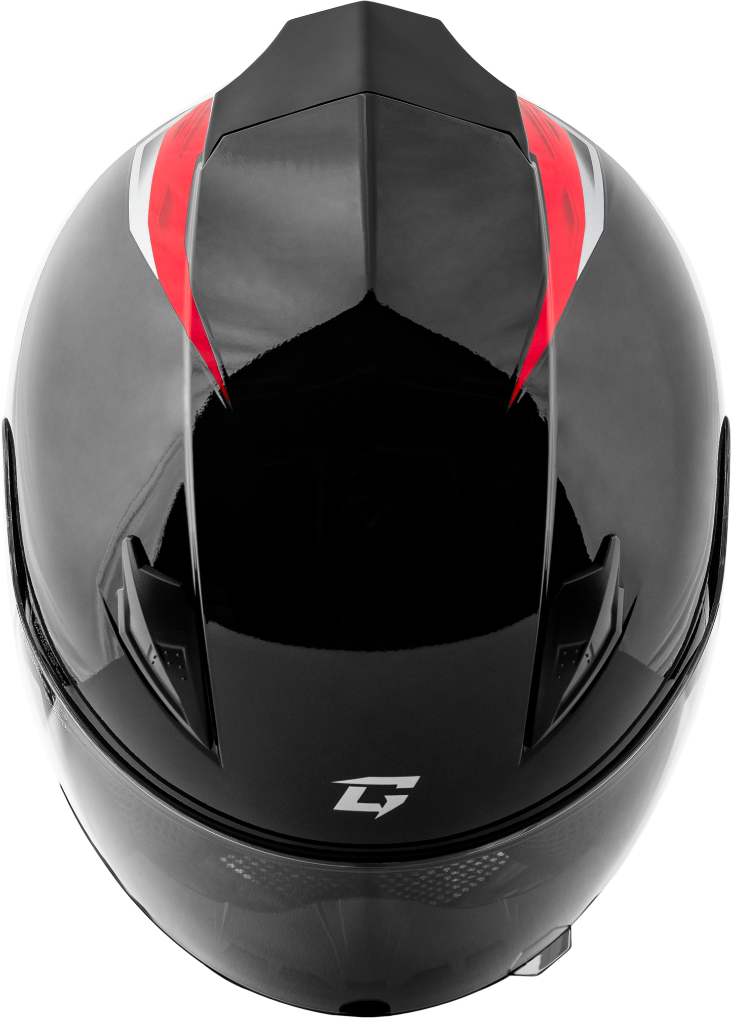 GMAX FF-49 Full-Face Helmet for Adults – Street Motorcycle Helmet with COOLMAX® Interior and UV400 Shield, Large, Black/Red