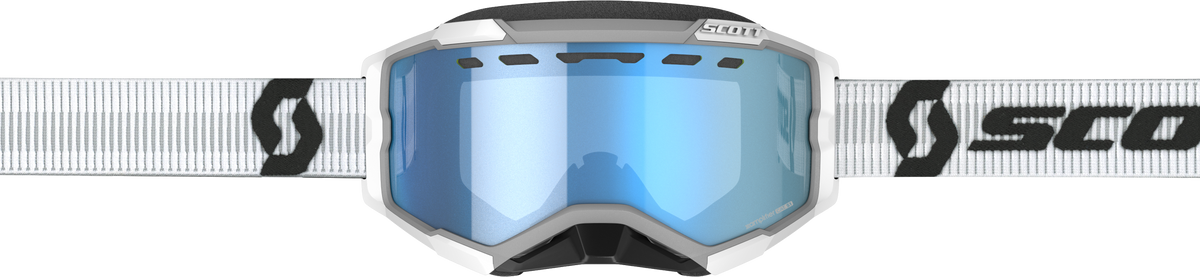 SCOTT Fury Goggle Snow Cross White with Blue Lens - Superior Snow Sports Eyewear