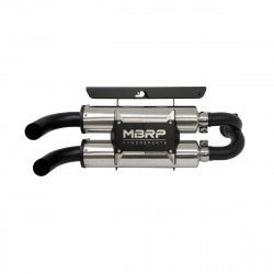 MBRP Dual Stacked Slip-On Exhaust System with Performance Muffler for Polaris RZR XP 1000