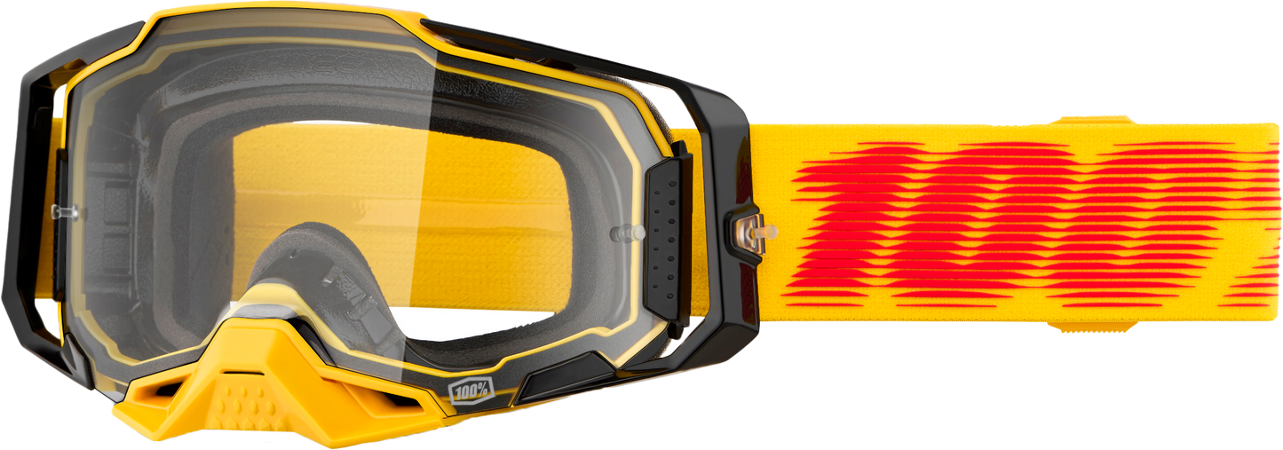 100 Percent Armega Goggle Tetsu Clear Lens Offroad Eyewear with Impact-Resistant Frame
