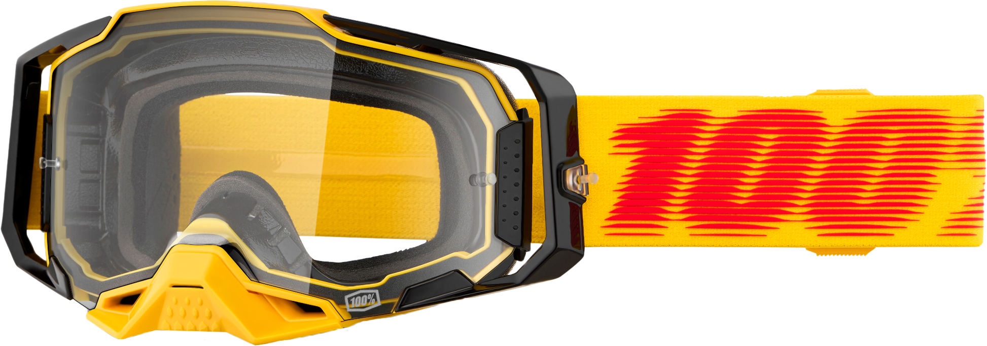 100 Percent Armega Goggle Tetsu Clear Lens Offroad Eyewear with Impact-Resistant Frame
