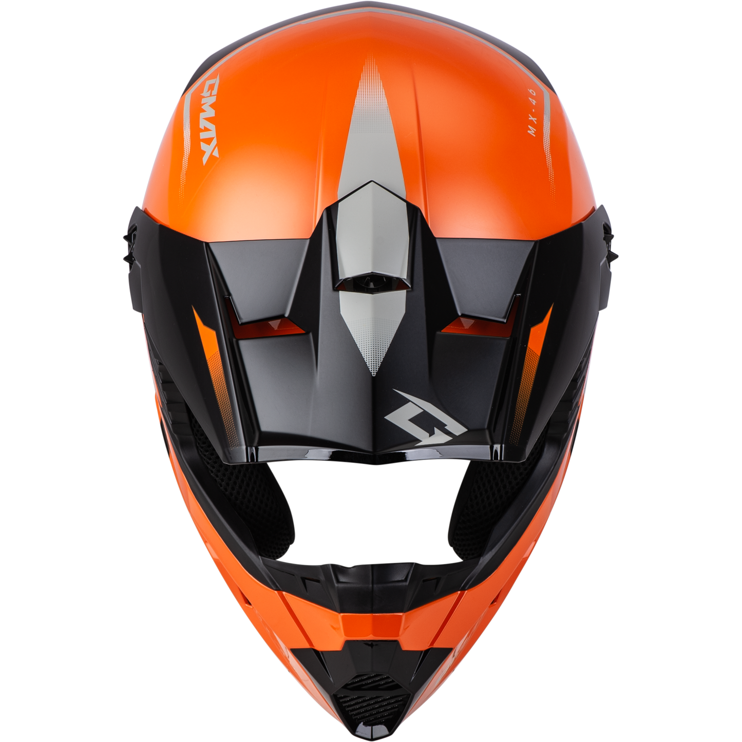 GMAX MX-46 Youth Off-Road Helmet with Adjustable Fit and Maximum Ventilation in Orange/Black/Grey