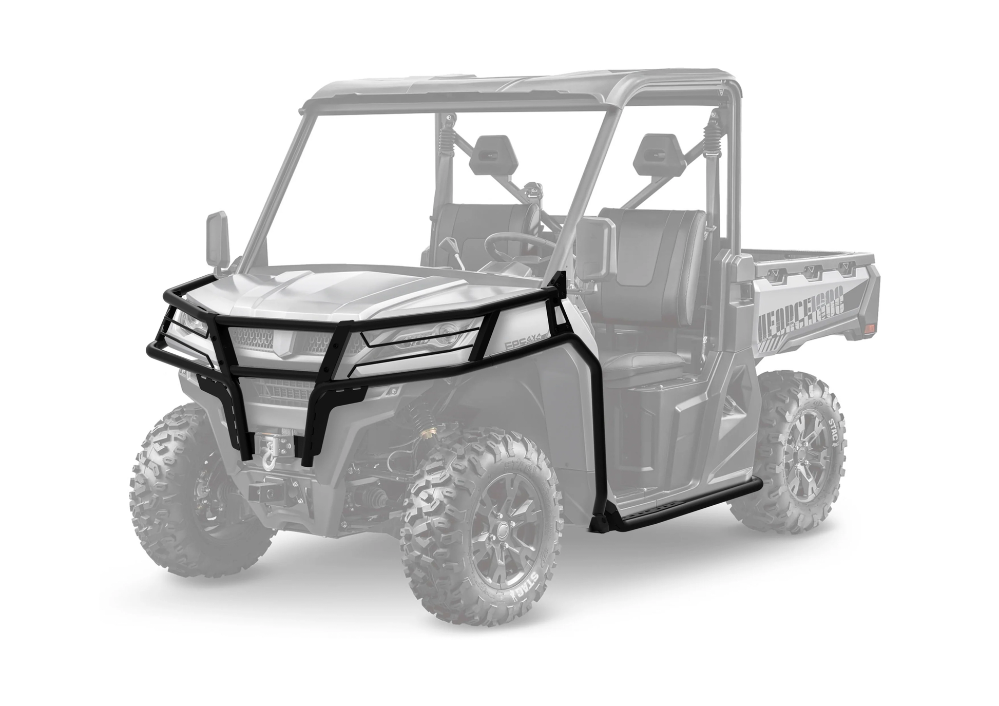 RIVAL PowerSports USA Front Bumper for ATV/UTV – Heavy-Duty Steel Construction with Integrated Headlight Protection