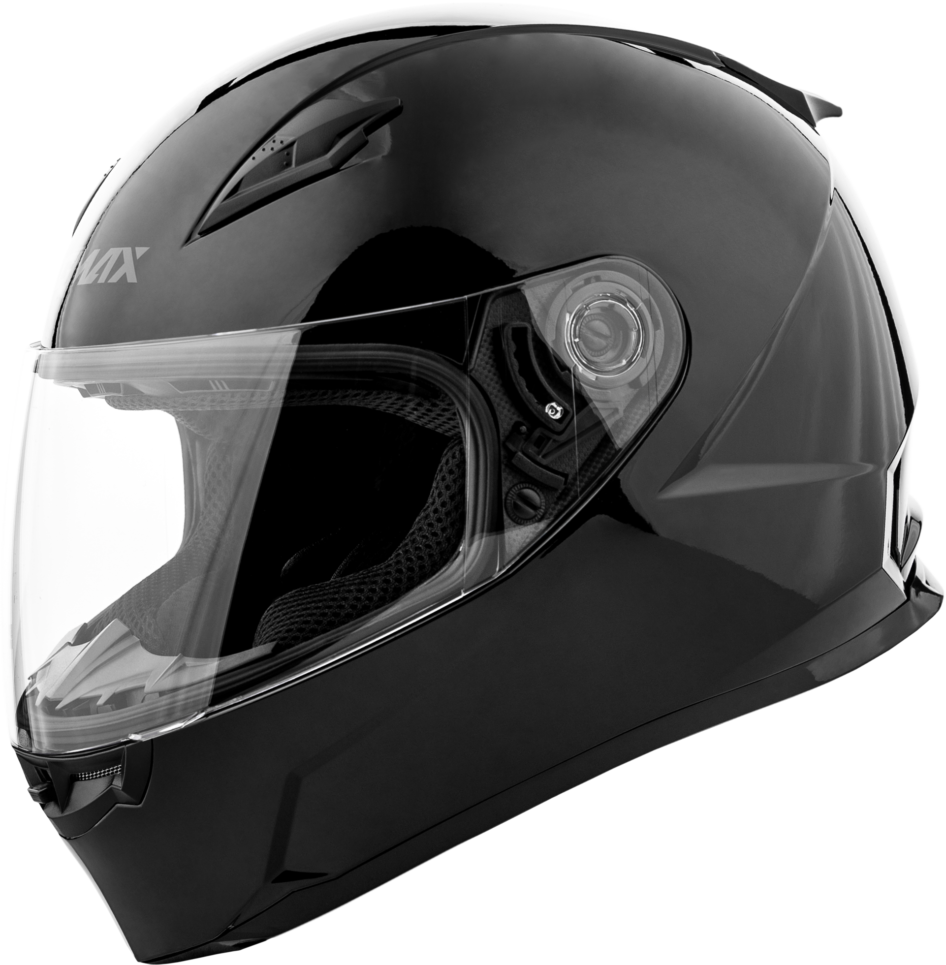 GMAX FF-49 Solid Black Medium Full-Face Motorcycle Helmet with COOLMAX® Interior and UV400 Shield