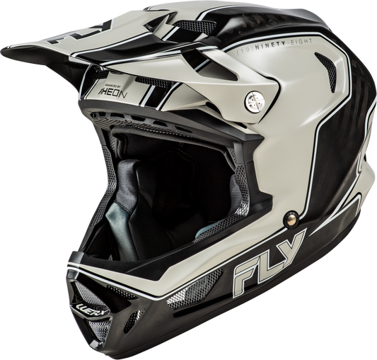 Fly Racing YTH Werx R Flow Carbon Youth Large Full-Face Bicycle Helmet in Black Carbon/Grey