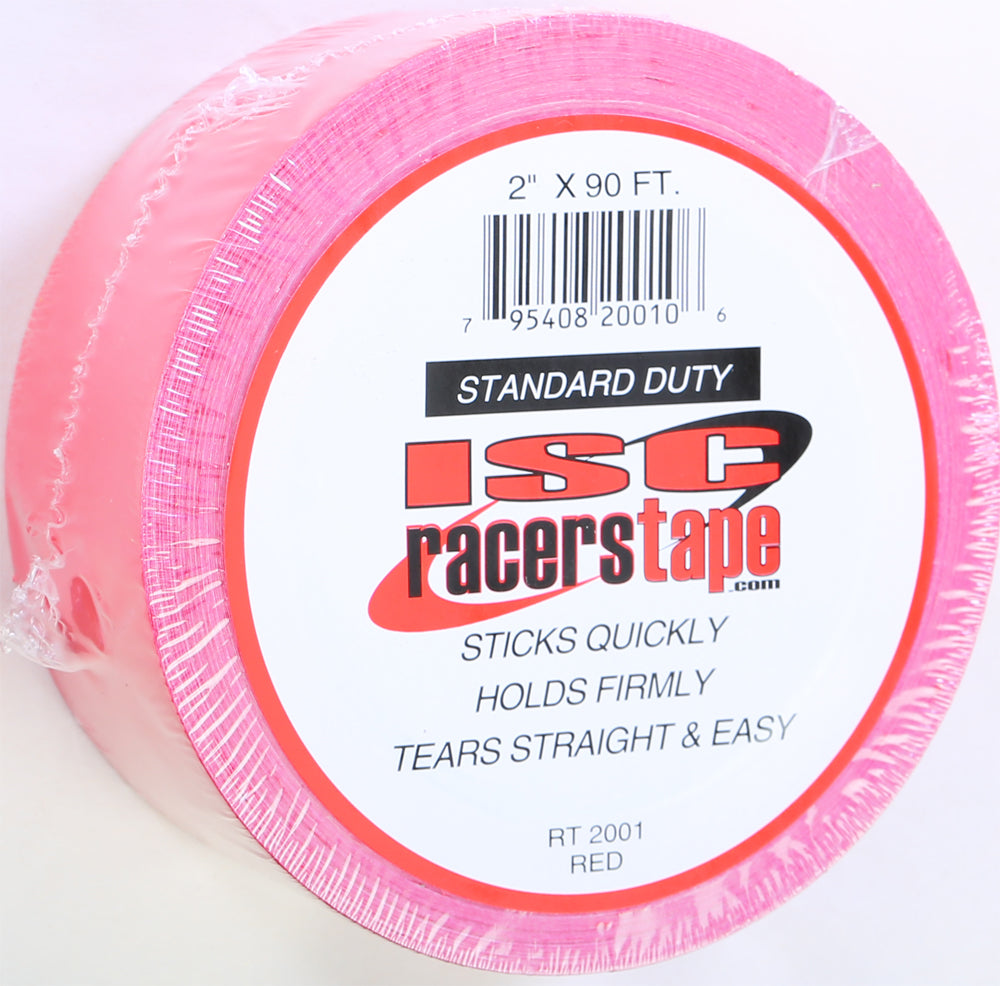 ISC Racers Tape 2-Inch x 90-Foot Red Poly Coated Cotton Duct Tape