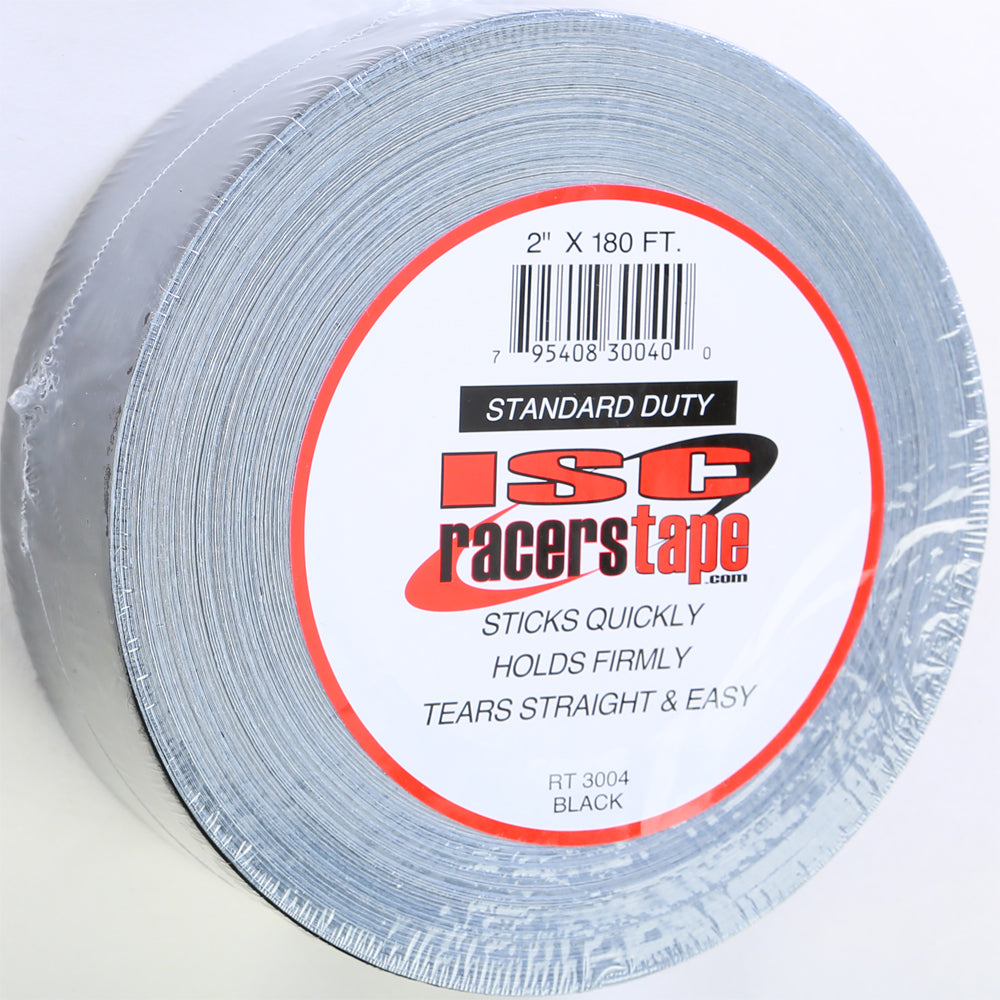 ISC Racers Tape 2 in x 180 ft Black - Industrial Grade Multi-Purpose Duct Tape