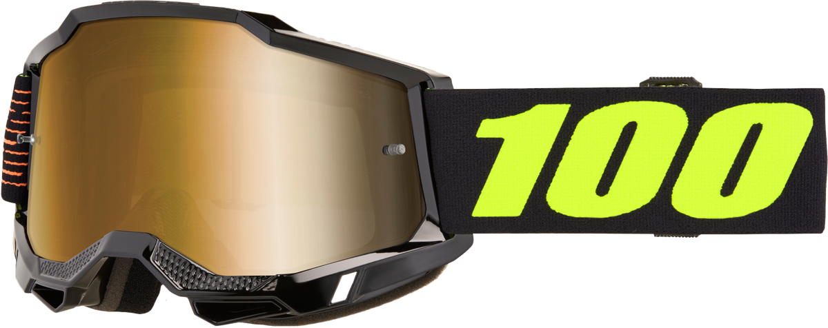 100 Percent Accuri 2 Goggle with True Gold Mirror Lens for Offroad Riding