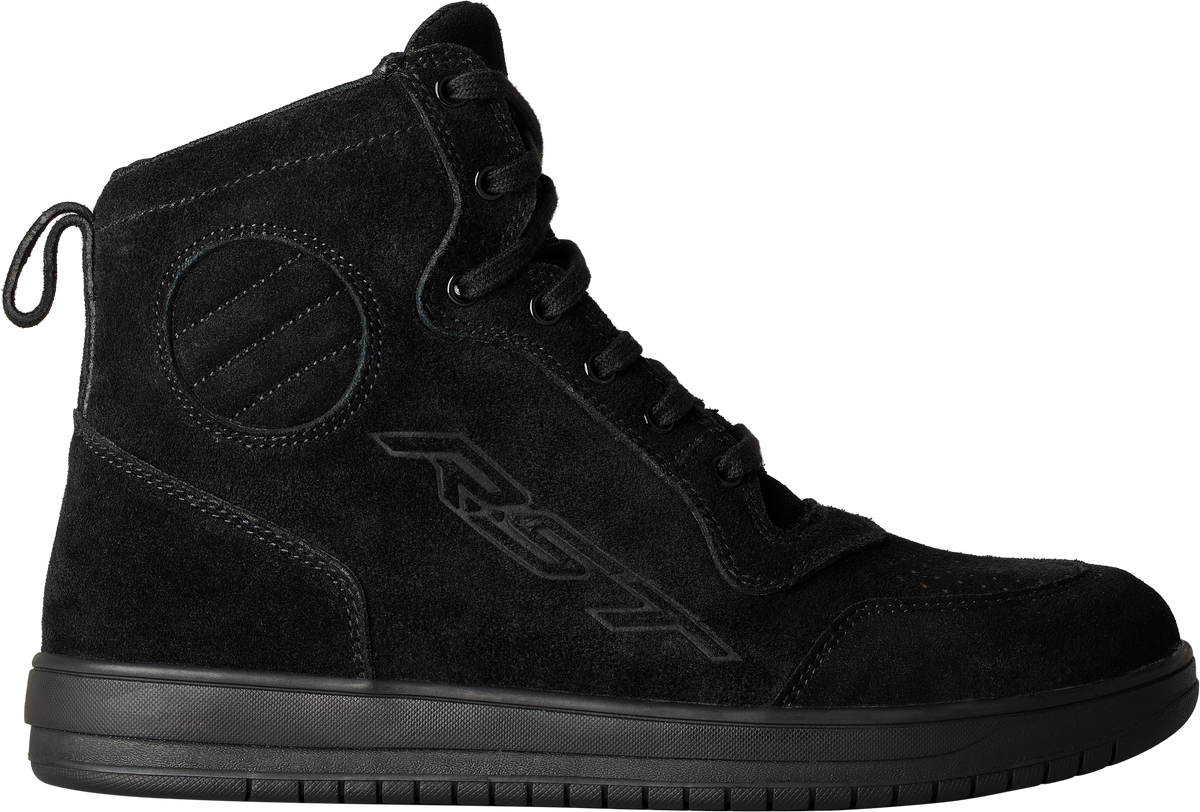 RST Hitop Moto Sneaker CE Boot Black Suede US 12 – Versatile Urban Motorcycle Footwear