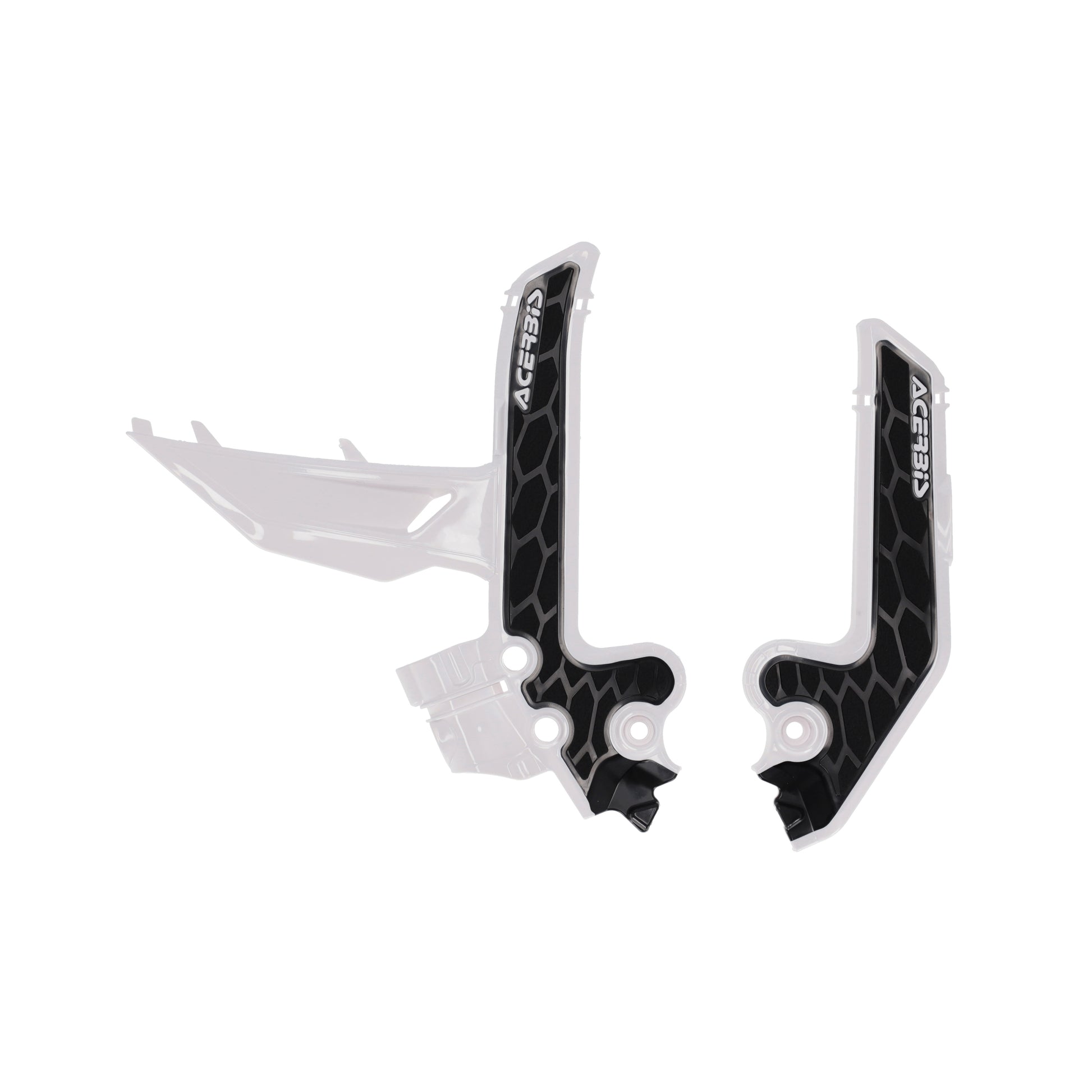 ACERBIS Frame Guards Ktm/Gas White/Black – Offroad Motorcycle Frame Protection and Grip Enhancement