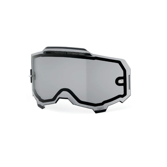 100-Percent Armega/Armatic Injected Dual Pane Vented Smoke Lens for Offroad Eyewear