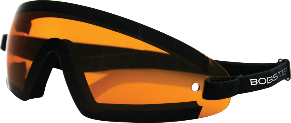 Bobster BW201A Wrap Around Sunglasses with Amber Lenses and Impact-Resistant Polycarbonate Frame