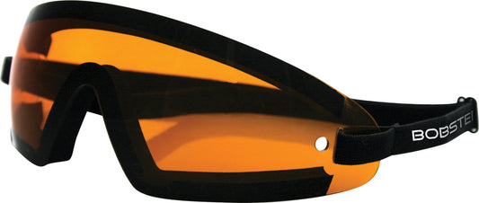 Bobster BW201A Wrap Around Sunglasses with Amber Lenses and Impact-Resistant Polycarbonate Frame