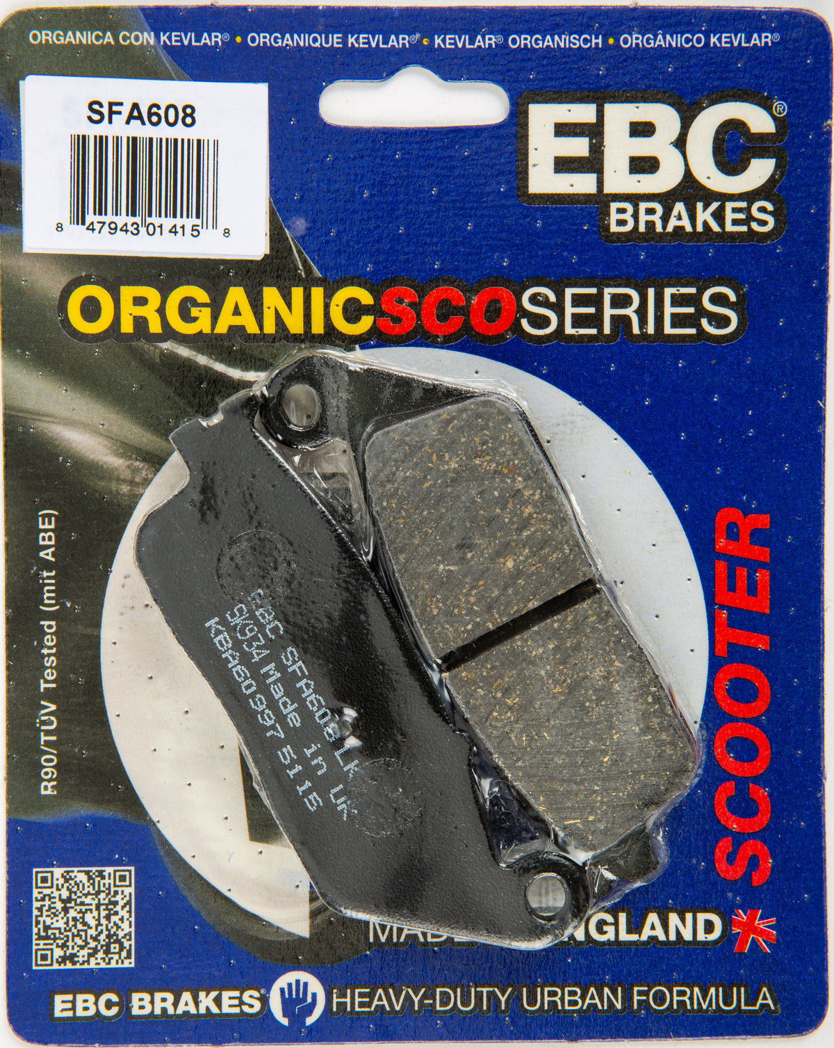 EBC Brakes SFA608 Organic Brake Pads for Scooters - Street Bike and ATV Compatibility