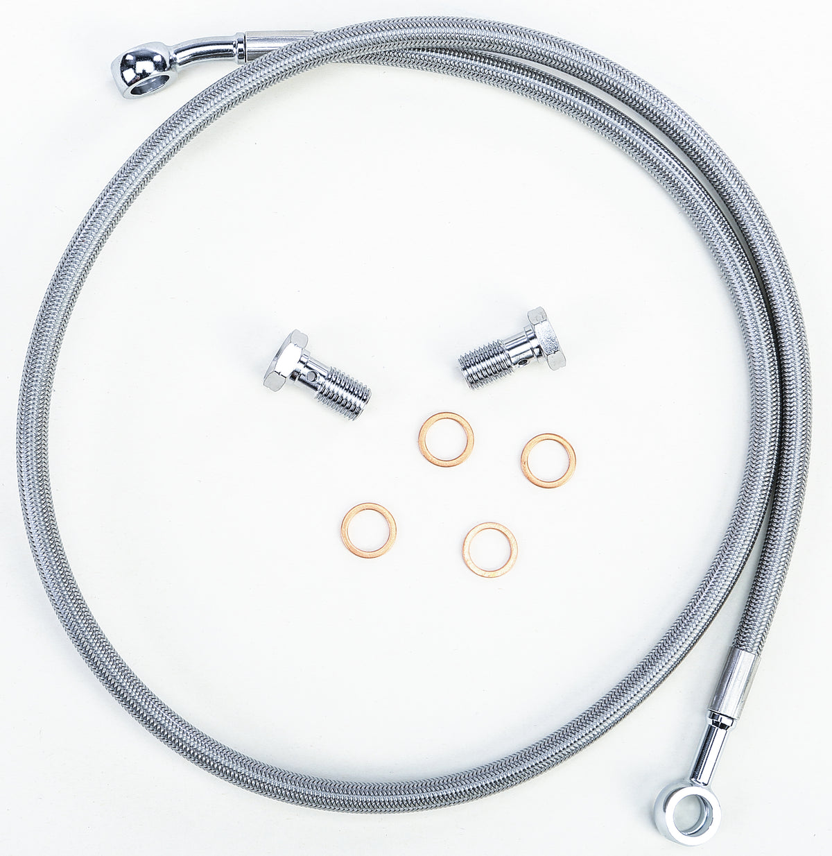 Streamline UNIV-R-36 Universal Rear Brake Line for ATV/UTV with 36-inch Braided Stainless Steel and Banjo Fittings
