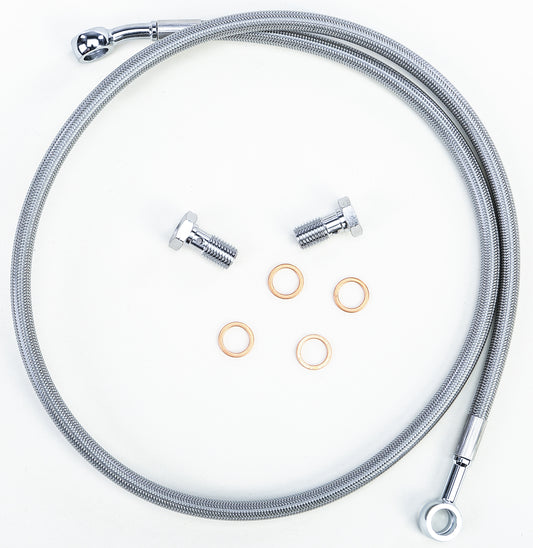 Streamline UNIV-R-36 Universal Rear Brake Line for ATV/UTV with 36-inch Braided Stainless Steel and Banjo Fittings