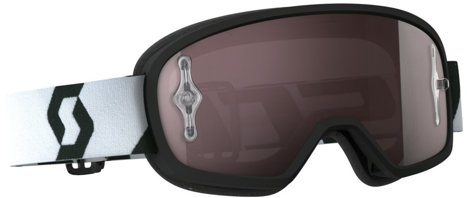 SCOTT Buzz MX Junior Goggle Black/White with Silver Chrome Lens, Part Number 262602-1007269