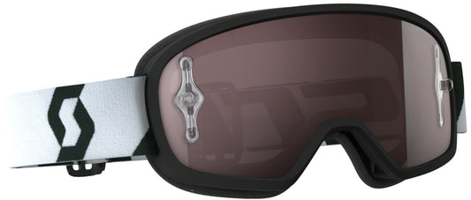 SCOTT Buzz MX Junior Goggle Black/White with Silver Chrome Lens, Part Number 262602-1007269