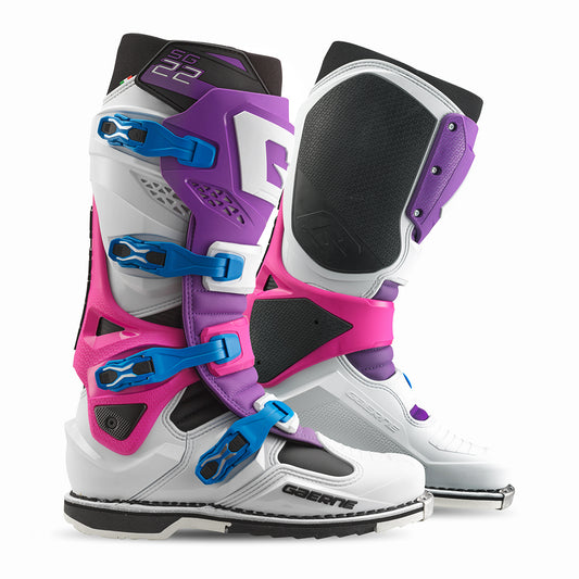 Gaerne Sg 22 Offroad Men's Boots in Purple, White & Rhodamine – Size 8 US