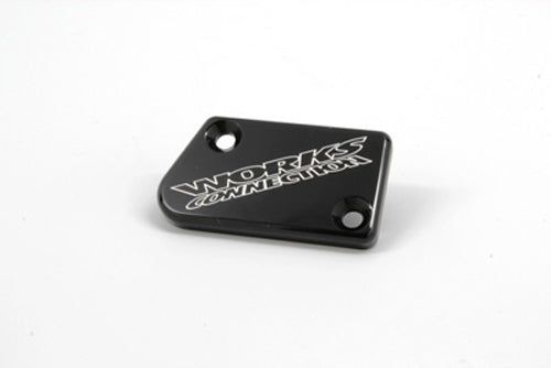 WORKS Billet Front Brake Cover for Yamaha YZ250FX, YZ250X, YZ450FX, and YZ125 - Black Aluminum Handlebar Component