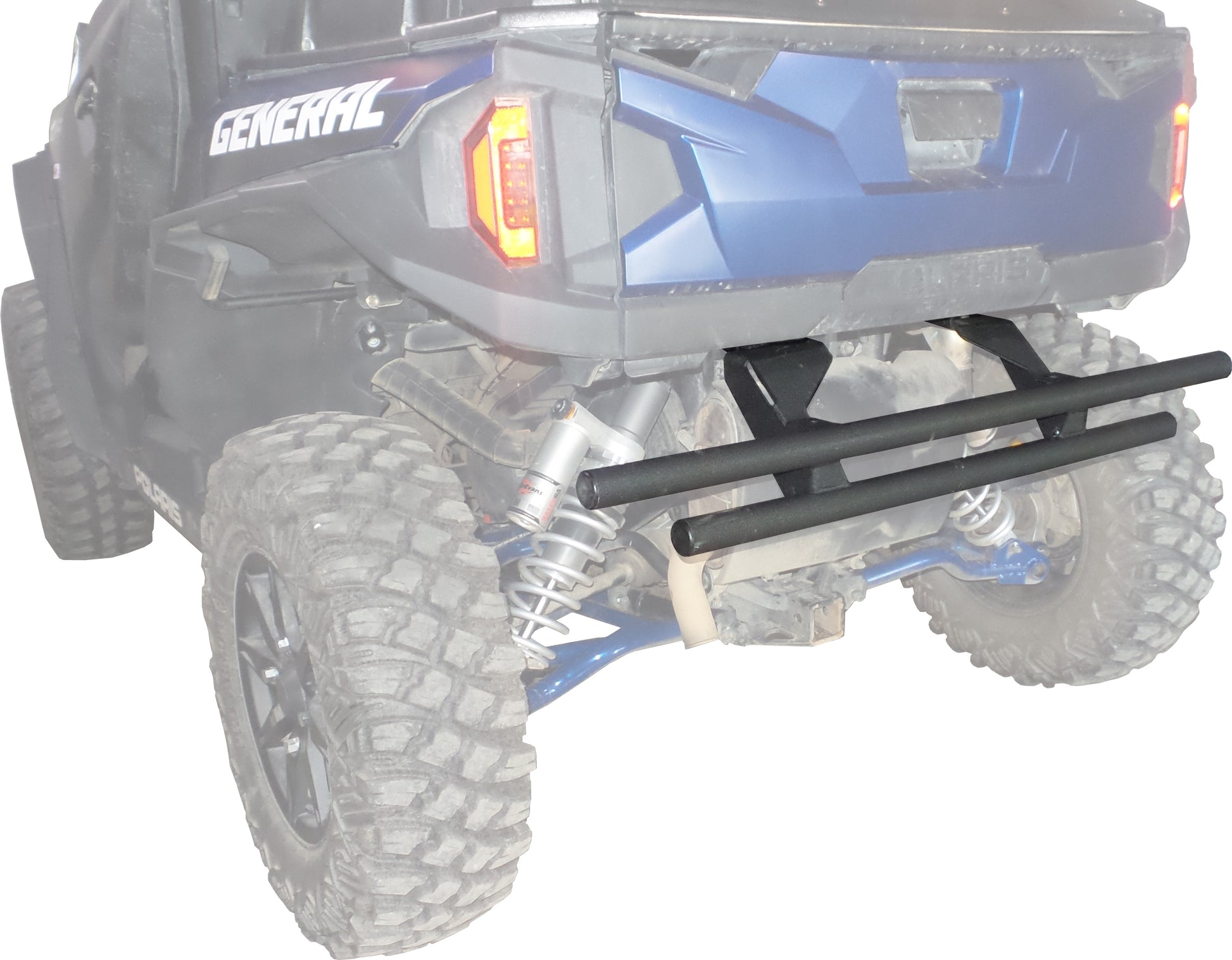 KFI Rear Bumper for Polaris General 1000 Series - Durable Black Wrinkle Finish
