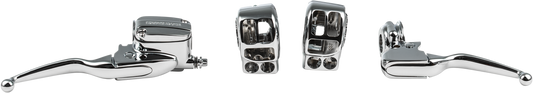 Hardrive Chrome Handlebar Control Kit with Clutch Cable for Harley Davidson 2021-2022 V-Twin Models
