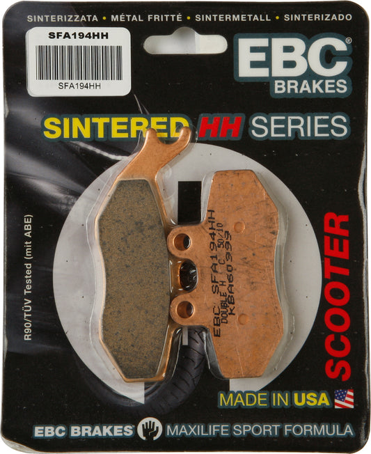 EBC Double-H Sintered Superbike Brake Pads (Part Number SFA194HH) for Scooter and Street Bikes