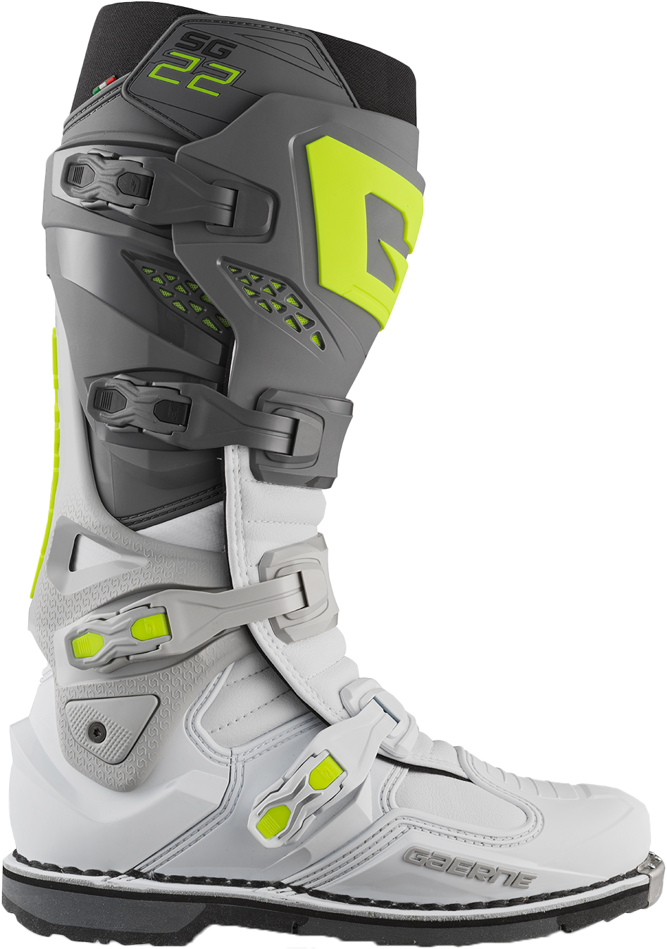 Gaerne SG.22 Offroad Boots Men’s US 7 Anthracite/White/Grey – High-Performance Italian Craftsmanship