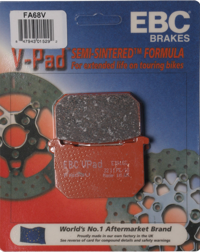 EBC Brakes Fa68V Semi Sintered V Series Brake Pads for Kawasaki KZ750E and KZ1000C/P Police Models