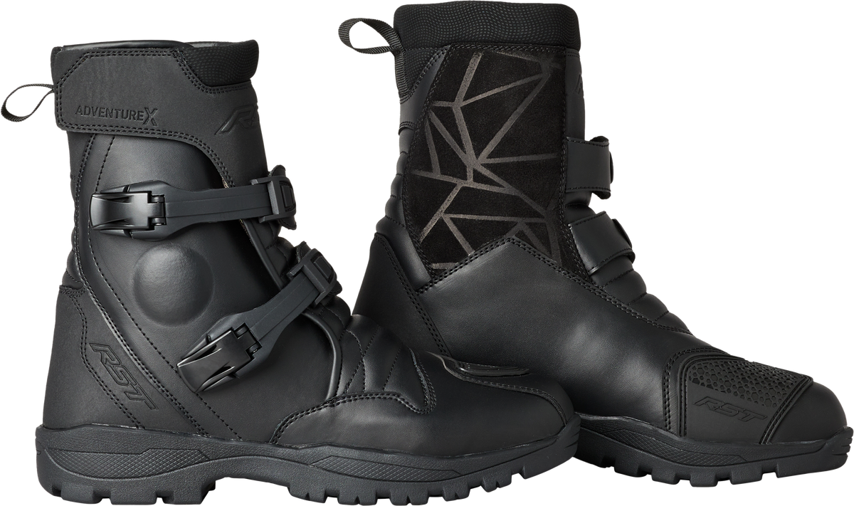RST Adventure X Mid Ce Waterproof Motorcycle Boots – Black, US Size 11