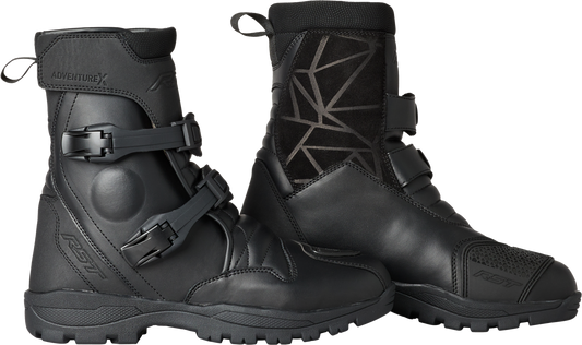 RST Adventure-X Mid Waterproof Motorcycle Boots – Black, US Size 10