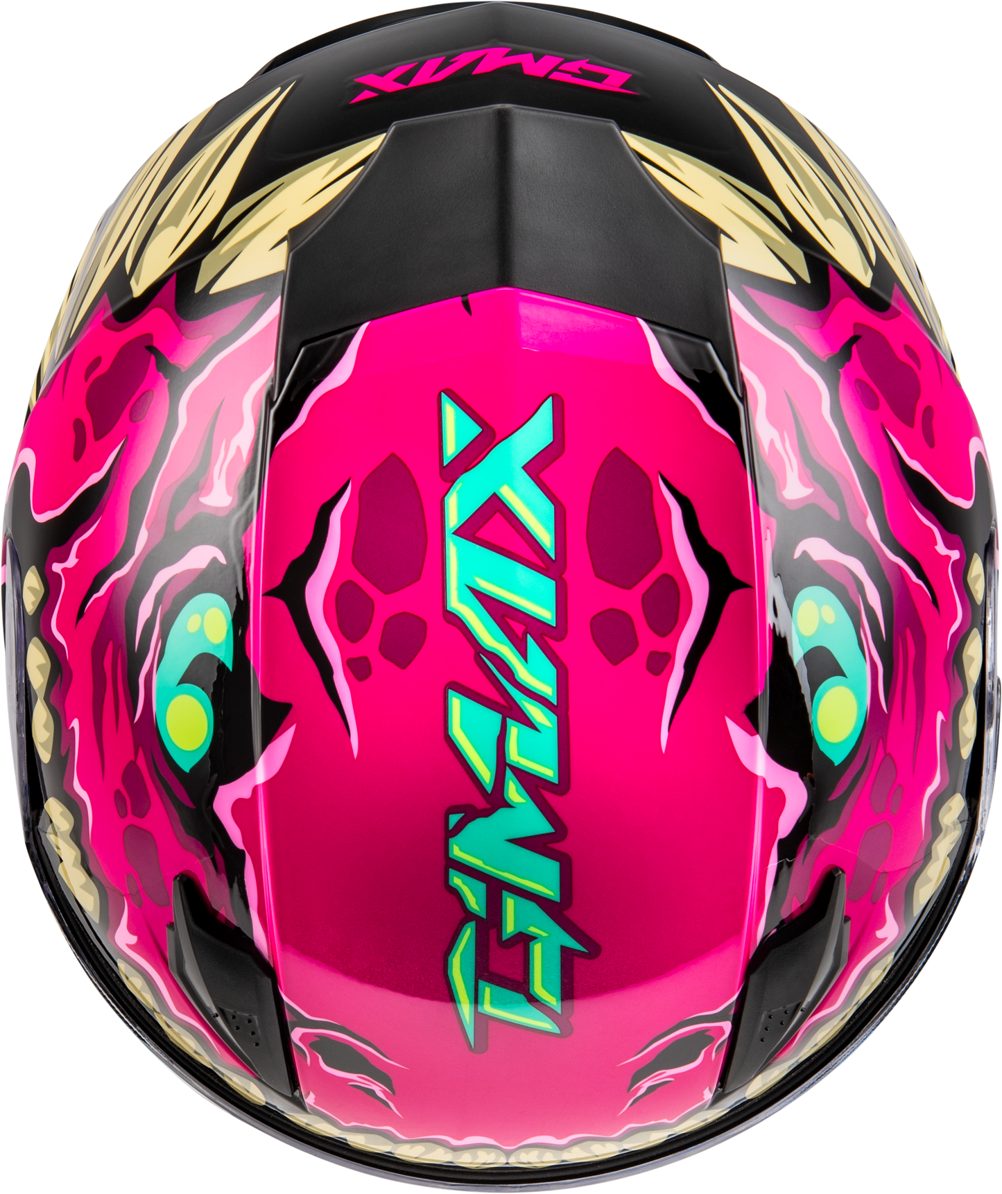 GMAX Youth GM-49Y Drax Helmet in Pink – Full-Face Street Helmet with Adjustable Fit for Kids