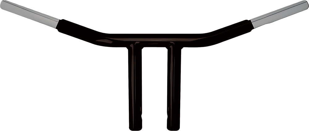 WILD 1 Chubby 8" Psycho Drag Bar in Satin Black for Harley-Davidson V-Twin Models