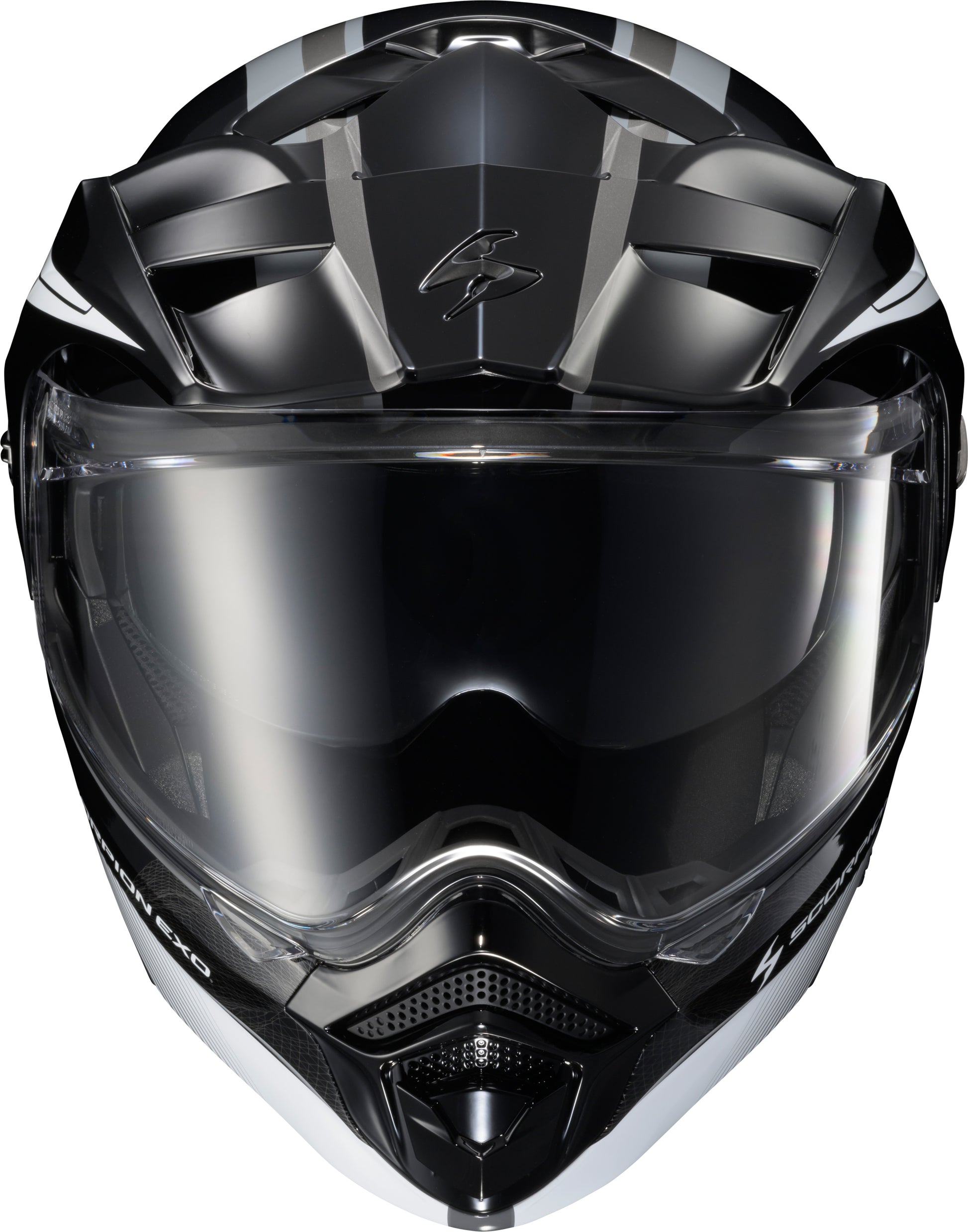 Scorpion EXO Exo-AT960 Modular Helmet Topographic 2 in Black, White & Grey, Large