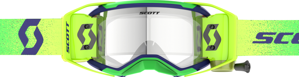 SCOTT Prospect 2.0 WFS Offroad Goggles with Clear Lens - Midnight Purple and Safety Yellow