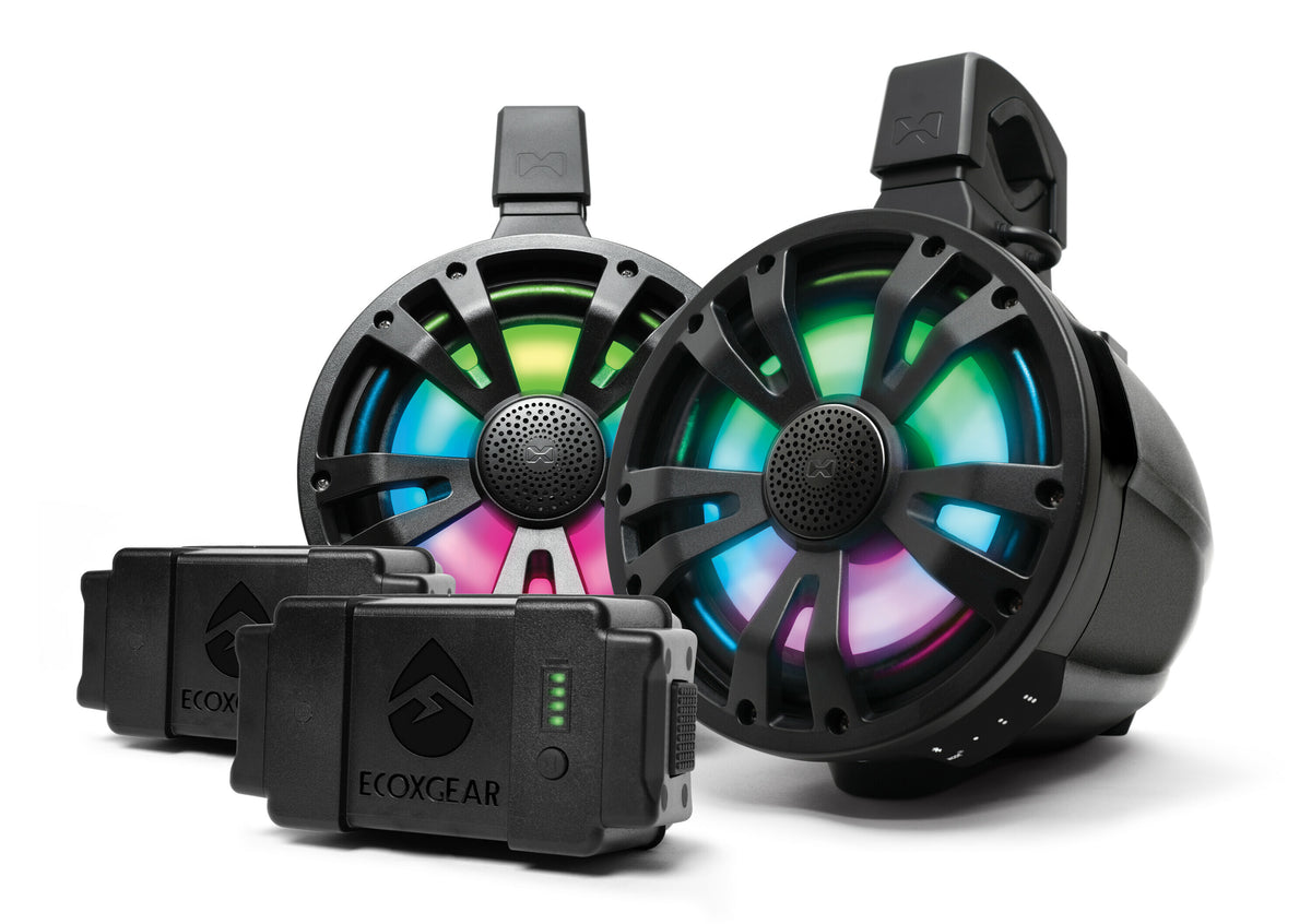 ECOXGEAR SoundExtreme ETB08 Amplified Bluetooth Tower Speakers with Dual Rechargeable Batteries