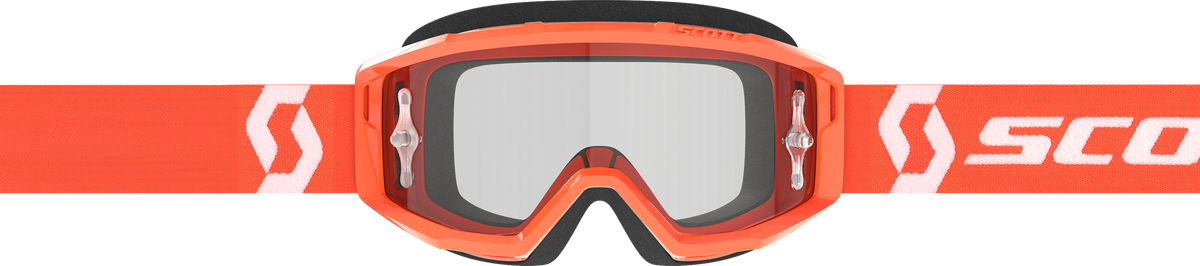 SCOTT Primal Goggle Orange/White Clear Works Offroad Eyewear with Anti-Fog Lens