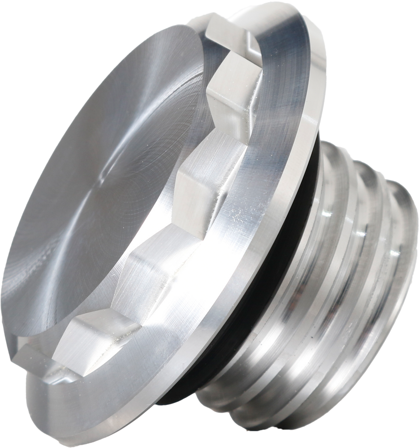 Hoffmann Designs HDB-1001R Billet 12-Point Vented Raw Fuel Cap for V-Twin Motorcycles