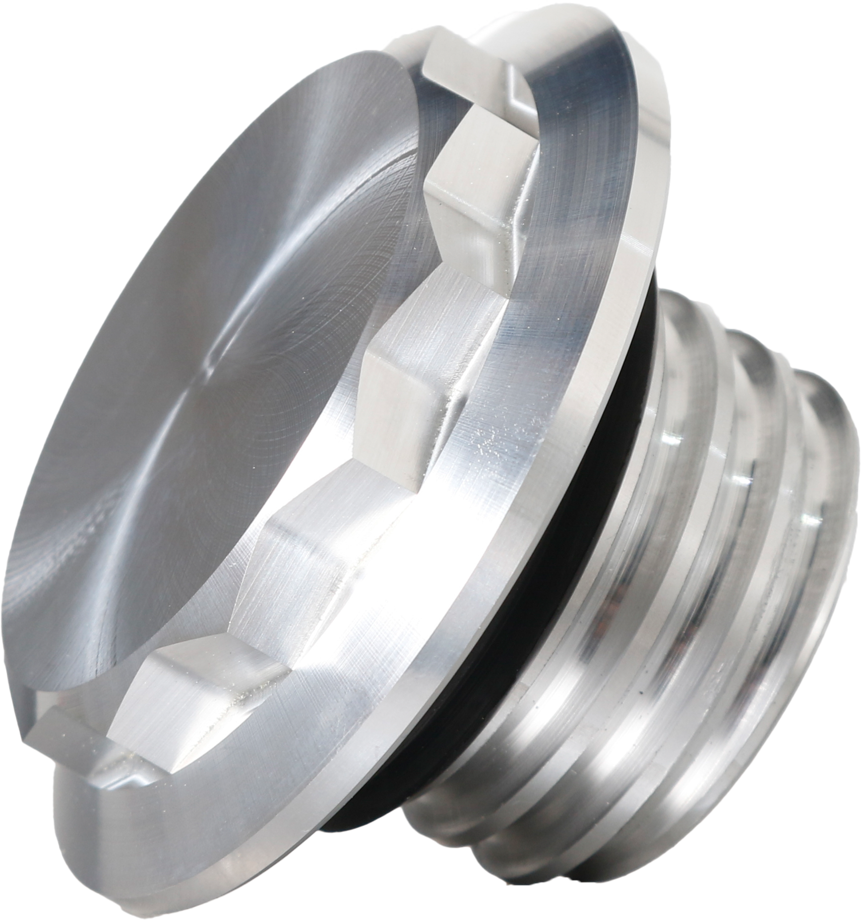 Hoffmann Designs HDB-1001R Billet 12-Point Vented Raw Fuel Cap for V-Twin Motorcycles