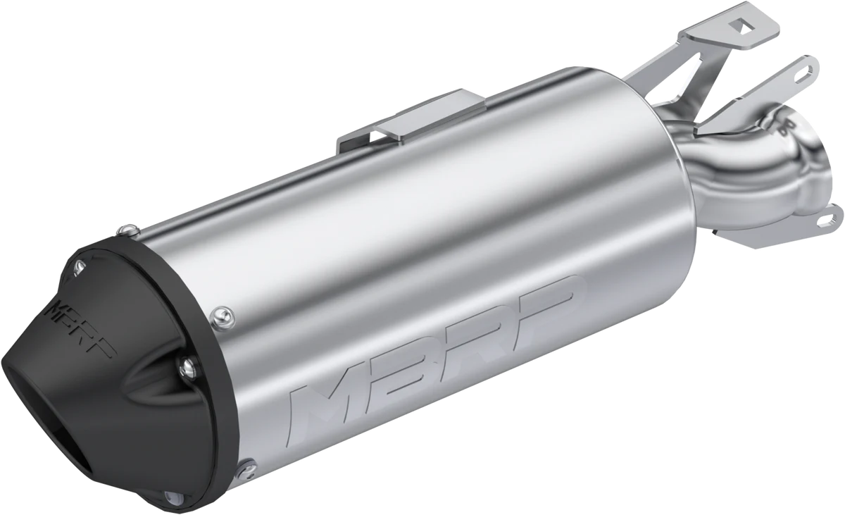 MBRP AT-9502PT Single Slip-On Exhaust System with 4.5-Inch Performance Muffler for Polaris Sportsman 570 Models