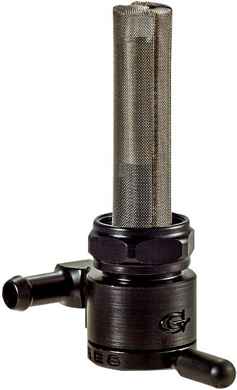 GOLAN 76-312F-BLK 22mm Petcock with Ball Bearing Detents for V-Twin Fuel Control