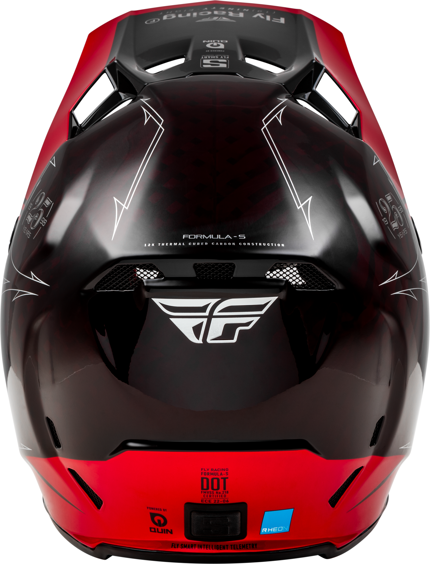 Fly Racing Youth Formula S Carbon Legacy Helmet - Black and Red, Large, Offroad Full-Face Design